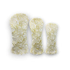 Blue Ridge Golf Co. Topographic Edition – Pure White / Sunrise Gold Golf Headcovers