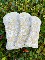 Blue Ridge Golf Co. Topographic Edition – Pure White / Sunrise Gold Golf Headcovers