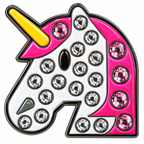 Unicorn Ball Marker & Hat Clip with Crystals by ReadyGOLF